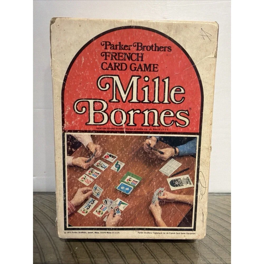 Vintage Mille Bornes Card Game 1971 Parker Brothers French Card Game READ